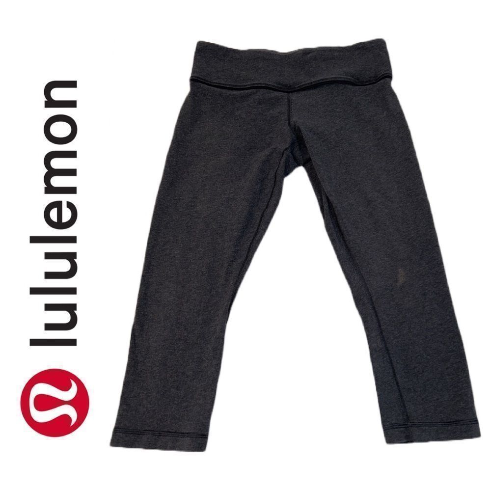 lululemon Athletica Women’s Dark Charcoal Gray Crop Leggings‎ - see description